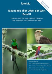 Bild vom Artikel Taxonomie aller Vögel der Welt - Band II vom Autor Fotolulu