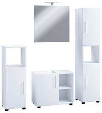 Produktbild: 4-tlg. Badm&ouml;bel Set Komplett Badschrank Flandu Ill