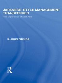 Produktbild: Fukuda, K: Japanese-Style Management Transferred