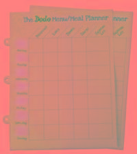 Produktbild: Jay, R: Dodo Pad Weekly Wipe-Clean Menu / Meal Planner