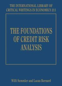 Produktbild: The Foundations of Credit Risk Analysis