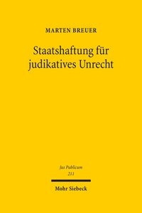 Produktbild: Staatshaftung f&uuml;r judikatives Unrecht