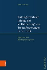 Produktbild: Kulturgutverluste infolge der Vollstreckung von Steuerforderungen in der DDR