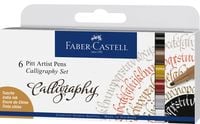 Faber-Castell Tuschestifte Pitt Artist Pens Calligraphy, 6er Etui