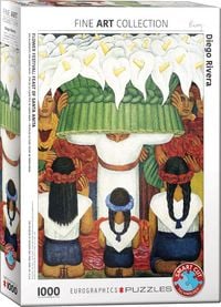 Produktbild: Puzzle 1000 Teile - Diego Rivera: Flower Festival Feast