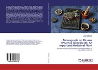 Produktbild: Monograph on Rasana (Pluchea lanceolata): An Important Medicinal Plant