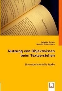 Produktbild: Gerlach, R: Nutzung von Objektwissen beim Textverstehen