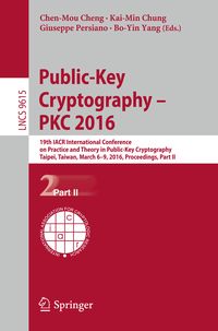 Produktbild: Public-Key Cryptography &ndash; PKC 2016