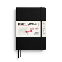 Produktbild: Akademischer Wochenplaner Medium (A5) 2027, 18 Monate, Schwarz, Deutsch