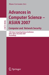 Produktbild: Advances in Computer Science - ASIAN 2007. Computer and Network Security