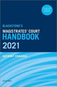 Bild vom Artikel Blackstone's Magistrates' Court Handbook 2021 vom Autor Anthony Edwards