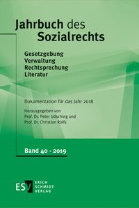 Produktbild: Jahrbuch des Sozialrechts (der Gegenwart). Gesetzgebung - Verwaltung... / Jahrbuch des Sozialrechts - - Dokumentation f&uuml;r das Jahr 2018