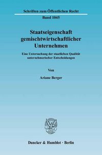 Produktbild: Staatseigenschaft gemischtwirtschaftlicher Unternehmen.