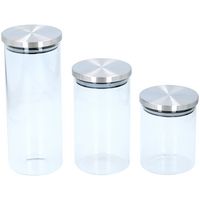 Produktbild: neuetischkultur Vorratgl&auml;ser-set 3pcs GL/SS Vorratgl&auml;ser-set 3pcs GL/SS