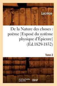 Produktbild: De la Nature des choses