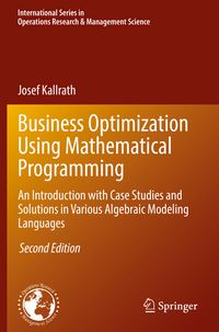 Produktbild: Business Optimization Using Mathematical Programming