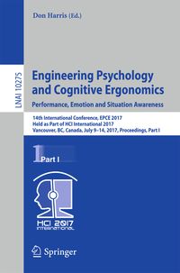 Produktbild: Engineering Psychology and Cognitive Ergonomics: Performance, Emotion and Situation Awareness