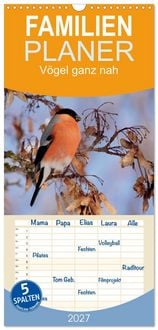 Produktbild: Familienplaner 2027 - V&ouml;gel ganz nah mit 5 Spalten (Wandkalender, 21 x 45 cm) CALVENDO