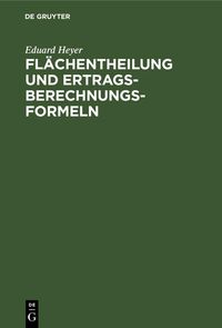 Produktbild: Fl&auml;chentheilung und Ertragsberechnungs-Formeln