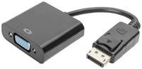 Produktbild: Digitus AK-340410-001-S DisplayPort / VGA Adapter [1x DisplayPort Stecker - 1x VGA-Buchse] Schwarz 15.00 cm