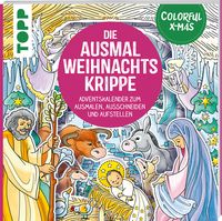 Produktbild: Colorful Christmas - Die Ausmal-Weihnachtskrippe (Adventskalender)