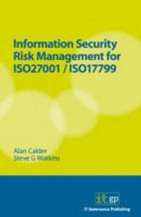 Produktbild: Information Security Risk Management for ISO27001/ISO17799