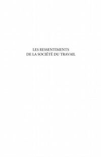 Produktbild: Les ressentiments de la societe du travail - la couverture m