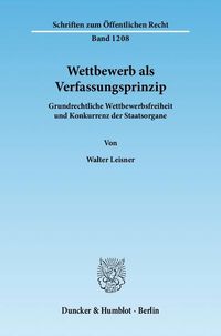 Produktbild: Wettbewerb als Verfassungsprinzip.