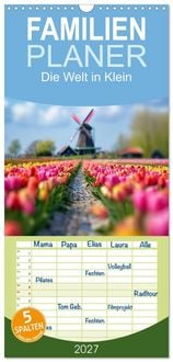 Produktbild: Familienplaner 2027 - Die Welt in Klein mit 5 Spalten (Wandkalender, 21 x 45 cm) CALVENDO