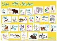 Produktbild: mindmemo Lernposter - Das Tier ABC Poster f&uuml;r Kinder in Schreibschrift Schulausgangsschrift Alphabet lernen