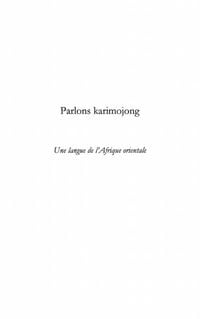 Produktbild: Parlons karimojong - une langue de l'afr