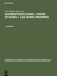 Produktbild: Namenforschung / Name Studies / Les noms propres. 1. Halbband