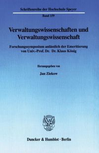 Produktbild: Verwaltungswissenschaften und Verwaltungswissenschaft.