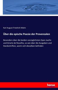 Produktbild: &Uuml;ber die epische Poesie der Provenzalen
