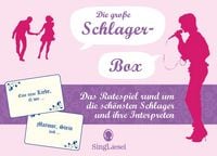 Produktbild: Die gro&szlig;e Schlager-Box. Das Spiel f&uuml;r Senioren rund um die sch&ouml;nsten deutschen Schlager. Spiele Box mit 100 Karten.