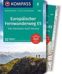 Produktbild: KOMPASS Wanderf&uuml;hrer 5962 Europ&auml;ischer Fernwanderweg E5, Von Konstanz nach Verona