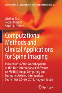 Produktbild: Computational Methods and Clinical Applications for Spine Imaging