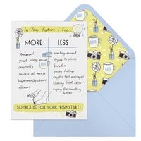 Produktbild: 6-Pack Em & Friends Julia Rothman Fresh Start More/Less Greeting Cards