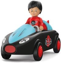 Bild vom Artikel SIKU 0115 - Toddys, Sam Speedy, Spielzeugauto mit Rückziehmotor/Licht/Sound und Spielfigur, schwarz/türkis vom Autor 