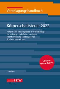 Bild vom Artikel Veranlagungshandb. Körperschaftsteuer 2022, 73. A. vom Autor Institut der Wirtschaftsprüfer in Deutschland e.V.