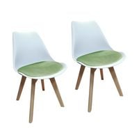 Produktbild: HTI-Living Stuhl Atlanta Wei&szlig;/Velvet Hellgr&uuml;n 2er-Set Stuhl Atlanta Wei&szlig;/Velvet Hellgr&uuml;n 2er-Set