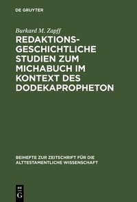 Produktbild: Redaktionsgeschichtliche Studien zum Michabuch im Kontext des Dodekapropheton