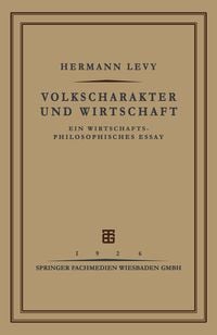 Produktbild: Volkscharakter und Wirtschaft