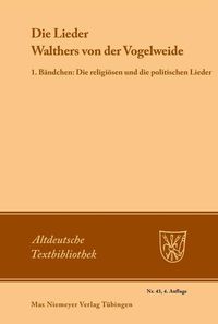 Produktbild: Die Lieder Walthers von der Vogelweide