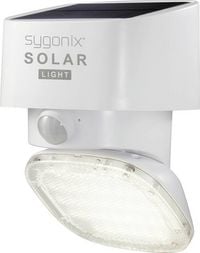 Produktbild: Sygonix SY-4673534 Solar-Au&szlig;enwandleuchte mit Bewegungsmelder LED LED fest eingebaut 20 W Wei&szlig;