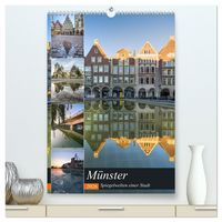 Produktbild: M&uuml;nster - Spiegelwelten einer Stadt (hochwertiger Premium Wandkalender 2026 DIN A2 hoch), Kunstdruck in Hochglanz