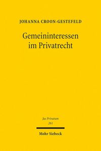 Produktbild: Gemeininteressen im Privatrecht