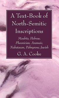 Produktbild: A Text-Book of North-Semitic Inscriptions
