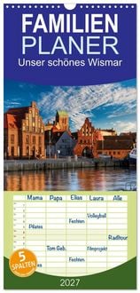 Produktbild: Familienplaner 2027 - Unser sch&ouml;nes Wismar mit 5 Spalten (Wandkalender, 21 x 45 cm) CALVENDO
