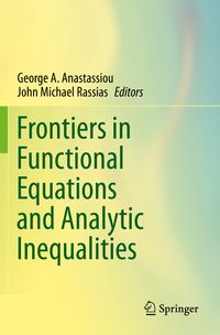 Produktbild: Frontiers in Functional Equations and Analytic Inequalities